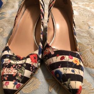 Striped and Floral shoes